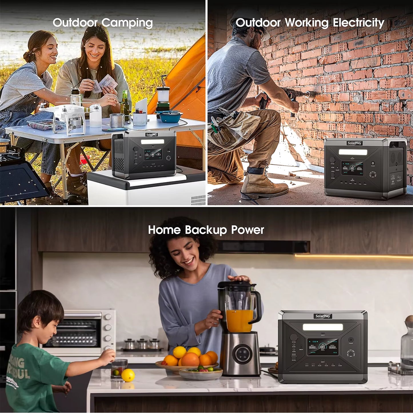 Charging Station 2400W Portable Power Station 220V 110V AC Outlets Portable Power Station United States Germany Warehouse Ship