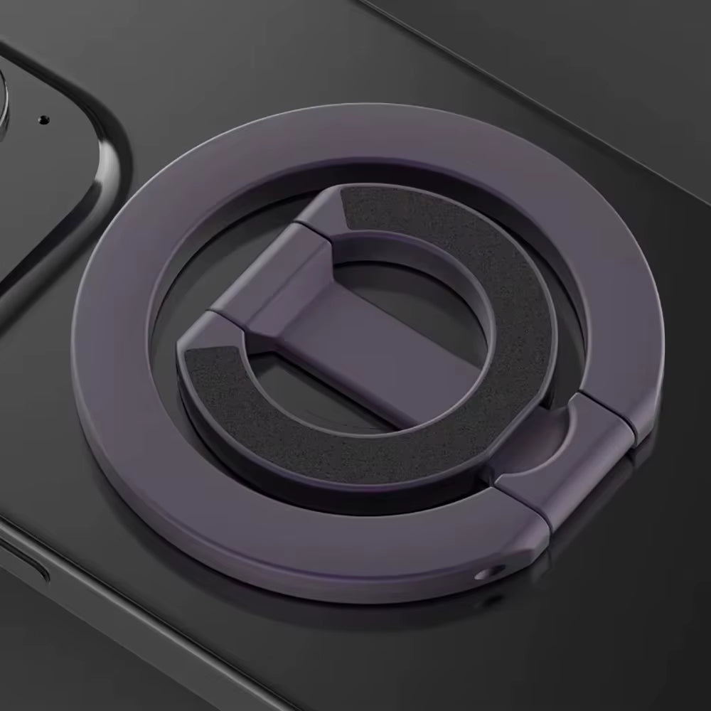 Double Sided Magnetic Phone Ring Holder Portable Folding Cellphones Stand Car Bracket Phone Accessories for Phone 16 Smart Phone