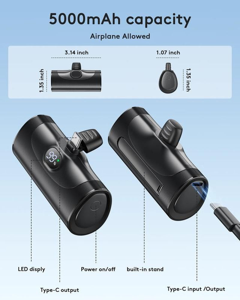 Portable Charger for Iphone Android with LED Display, 20W Quick Charge Powerbank