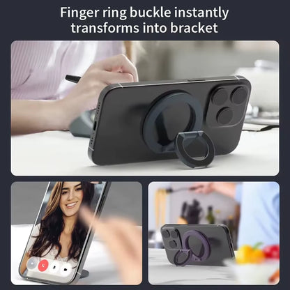 Double Sided Magnetic Phone Ring Holder Portable Folding Cellphones Stand Car Bracket Phone Accessories for Phone 16 Smart Phone