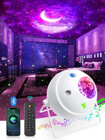 Galaxy Projector Starlight Projector Moon Projector, 48 Light Modes+Rotating Star Projector Galaxy Lights for Bedroom, Bluetooth Music Night Sky Light Projector,Sart Projector for Kids Gifts