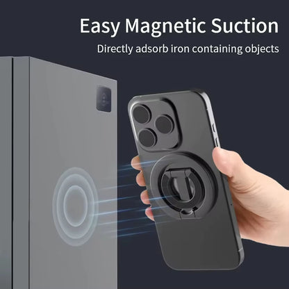 Double Sided Magnetic Phone Ring Holder Portable Folding Cellphones Stand Car Bracket Phone Accessories for Phone 16 Smart Phone