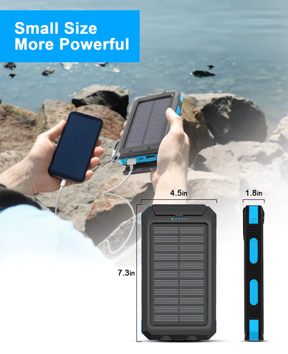 Waterproof Outdoor Solar Power Bank 38800Mah Dual USB Travel Outdoor Solar Mobile Phone Charger Solar Powerbanks for Camping