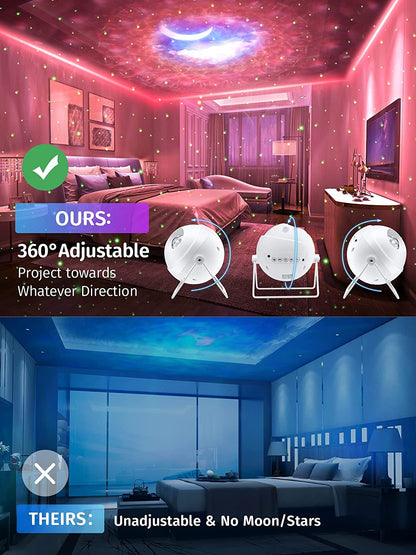 Galaxy Projector Starlight Projector Moon Projector, 48 Light Modes+Rotating Star Projector Galaxy Lights for Bedroom, Bluetooth Music Night Sky Light Projector,Sart Projector for Kids Gifts