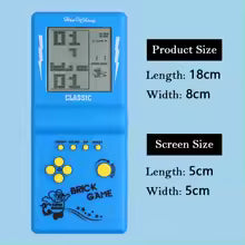 Rechargeable Portable Pocket Game Console Type-C Charge Retro Handheld Game Player with Switch for Tetris Machine Puzzle Toys