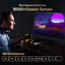 Kinhank Super Console X5 PRO Retro Video Game Consoles Plug and Play 4T with 16000 Games for PS2/WII/SS/DC/N64/MAME