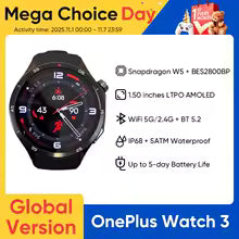 Global Version OnePlus Watch 3 Smart Watch 1.50inches LTPO AMOLED Display Snapdragon W5 Processor Dual Frequency GPS Wear OS