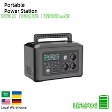 1024Wh 320000mAh Potable Power station for emergency backup power supply LiFePO4 1000W 220V AC pure sine wave output