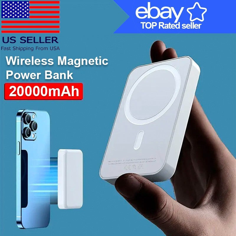 20000Mah Power Bank Magnetic Batterypack Wireless Charger for Iphone 15/14/13/12